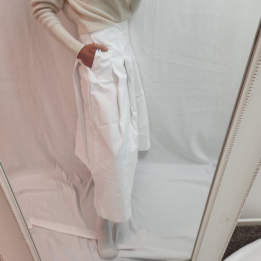 Zara Crisp White A-Line Skirt - Picture 2 of 7